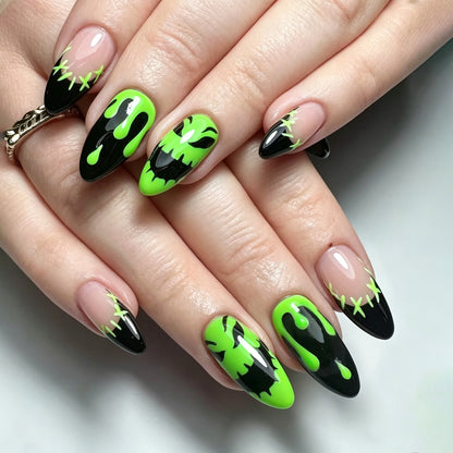 Gothic-inspiriertes Themen-Press-On-Nagelkunst-Set