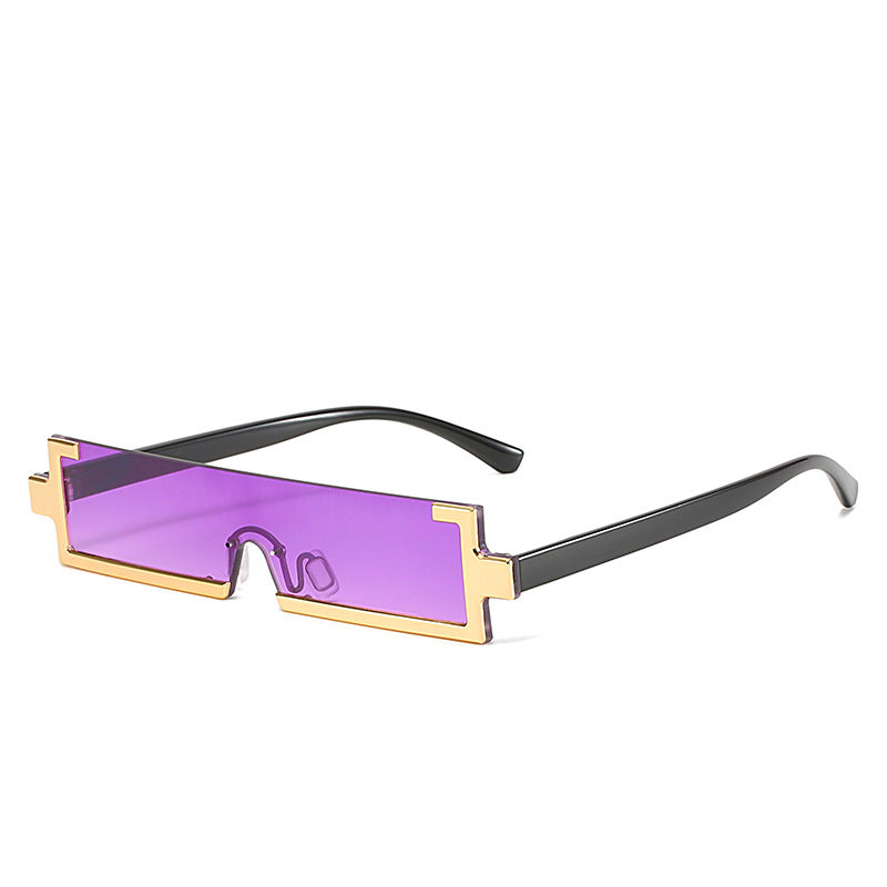 Damen futuristische Sonnenbrille mit einzigartigem geometrischem Design Brehn
