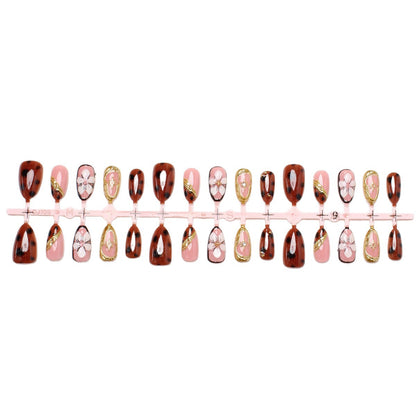 Künstlerisches Press-On Nagelkunst Set Brehn