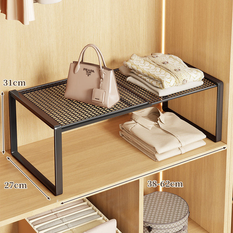 Verstellbarer Metall Kleiderschrank Regal Hebeorganisator