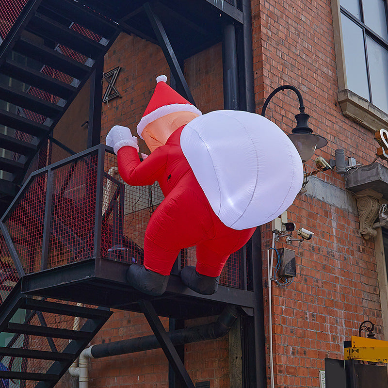 Lustige Weihnachtsmann Kletterfigur Brehn