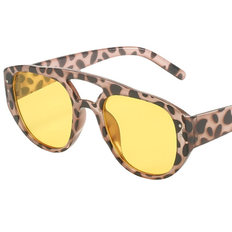 Damen Modische Sonnenbrille im stilvollen Leopardenmuster Brehn