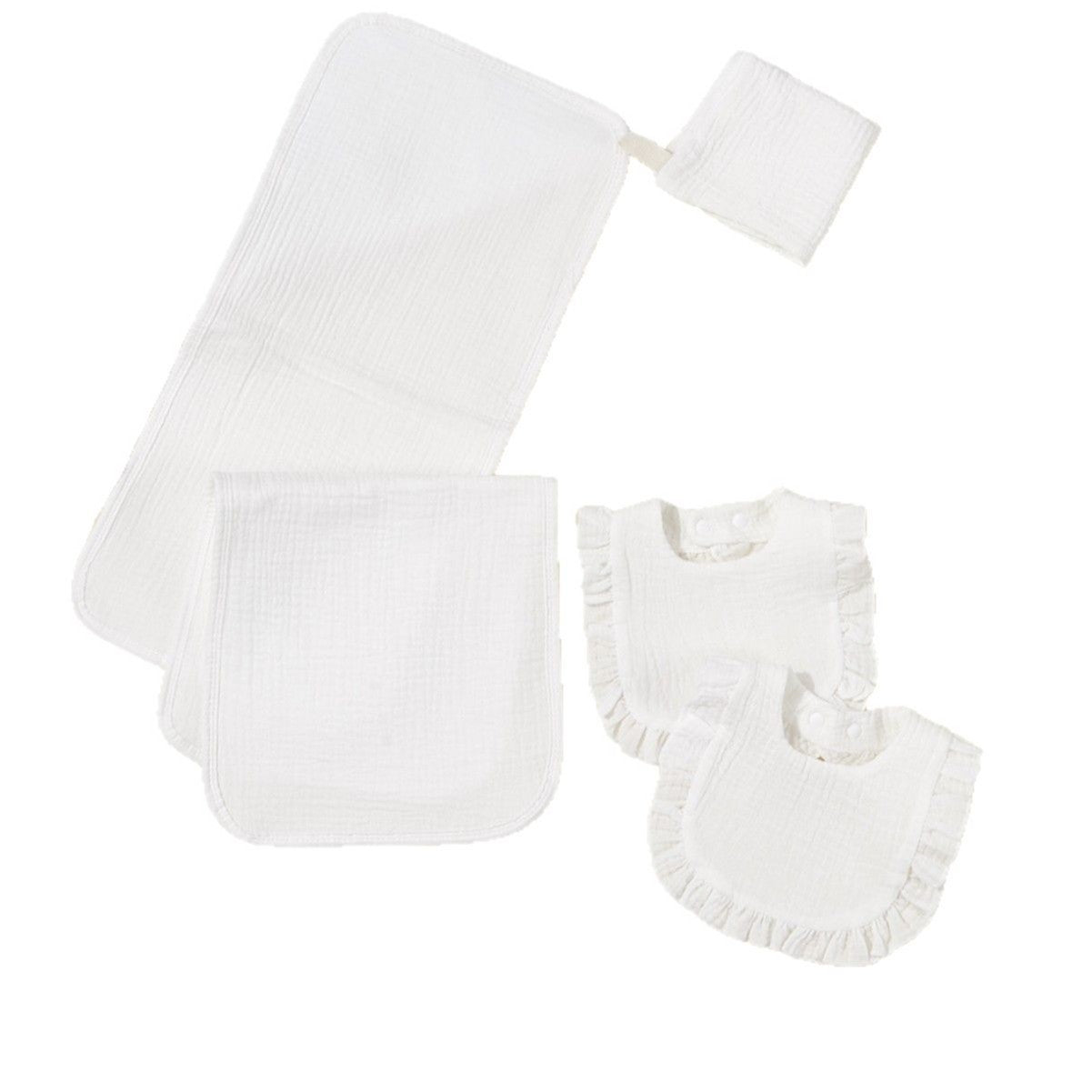 Weiches Musselin Baby Lätzchen und Wickelunterlage Set Brehn