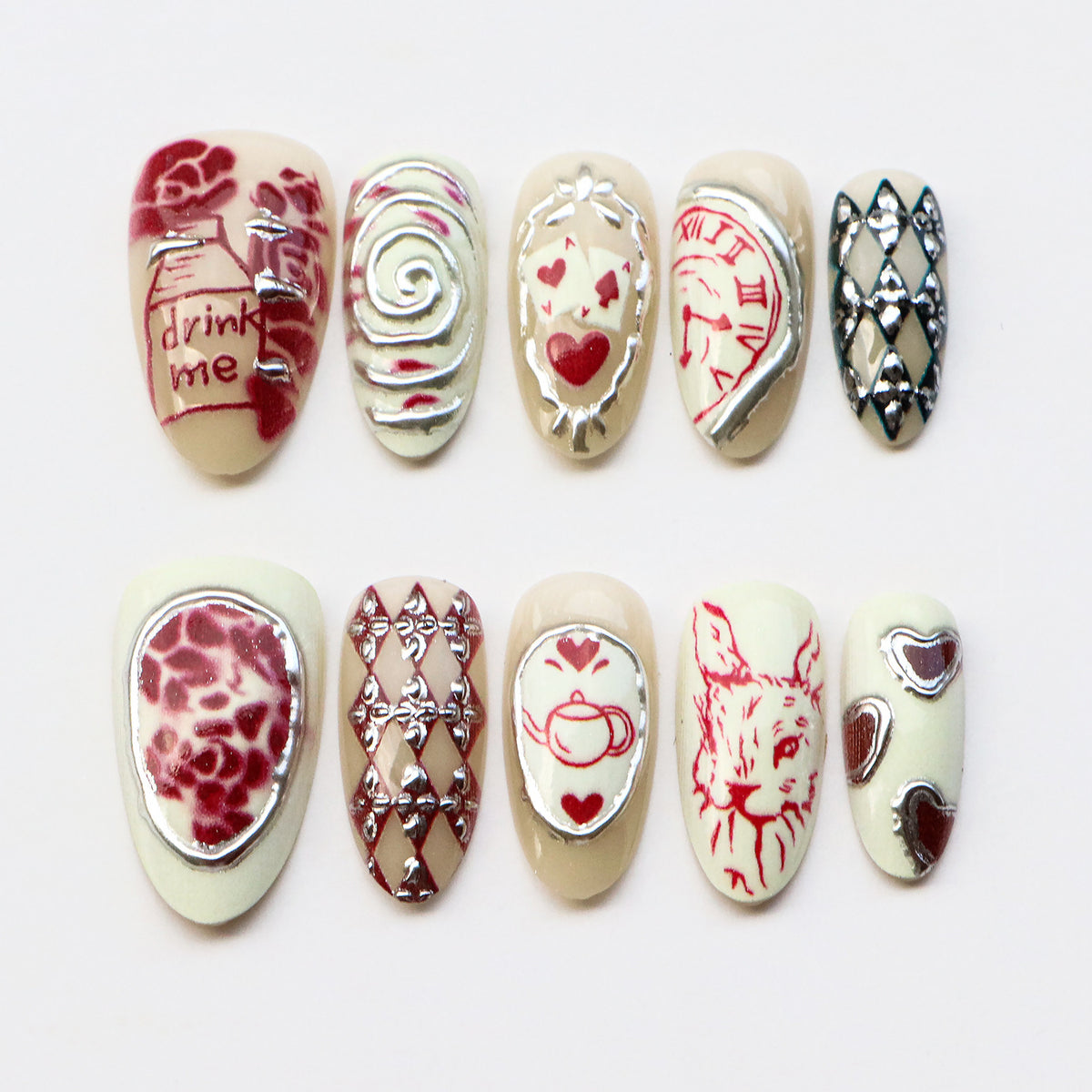 Dekoratives Press-On Nagelkunst Set