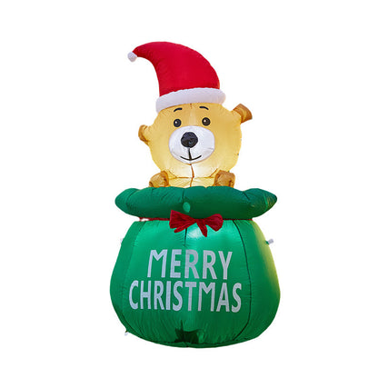 Aufblasbarer Weihnachtsmann mit Geschenken Brehn