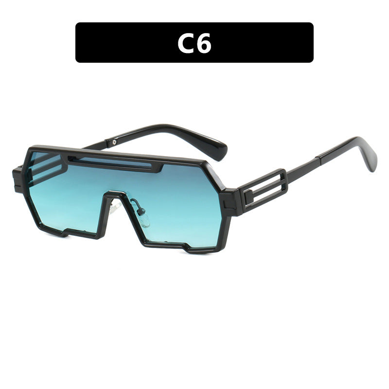 Damen futuristische Sonnenbrille im markanten Sechseckdesign Brehn