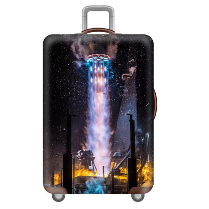 Unisex nan elastische Kofferhülle mit Sternenhimmel-Stadtmotiv, dehnbarer Schutzbezug für Trolley-Reisegepäck Brehn