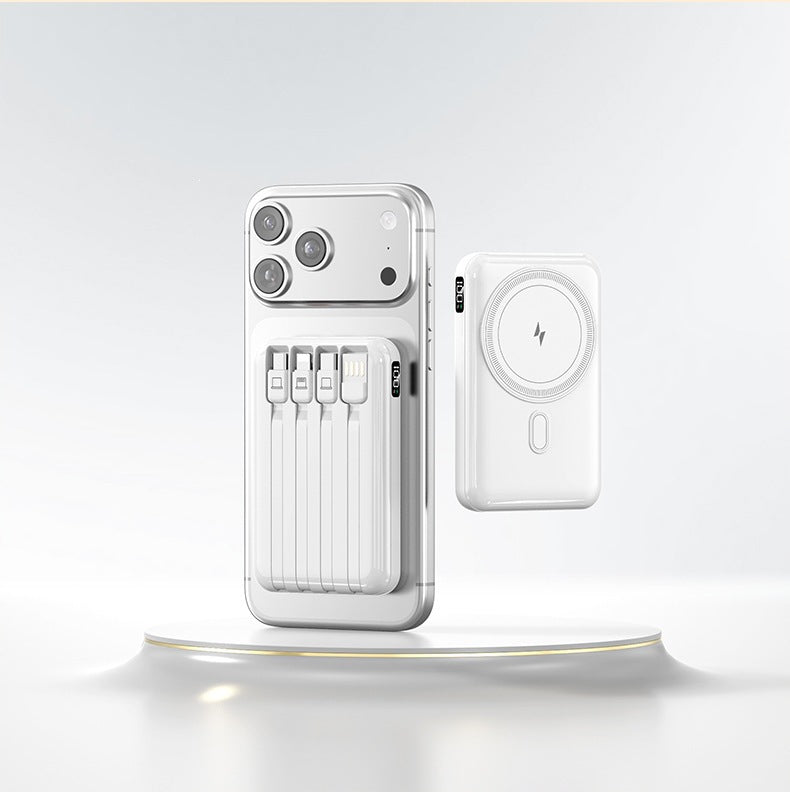 Powerbank mit integriertem Ladekabel und stylischem Design Brehn