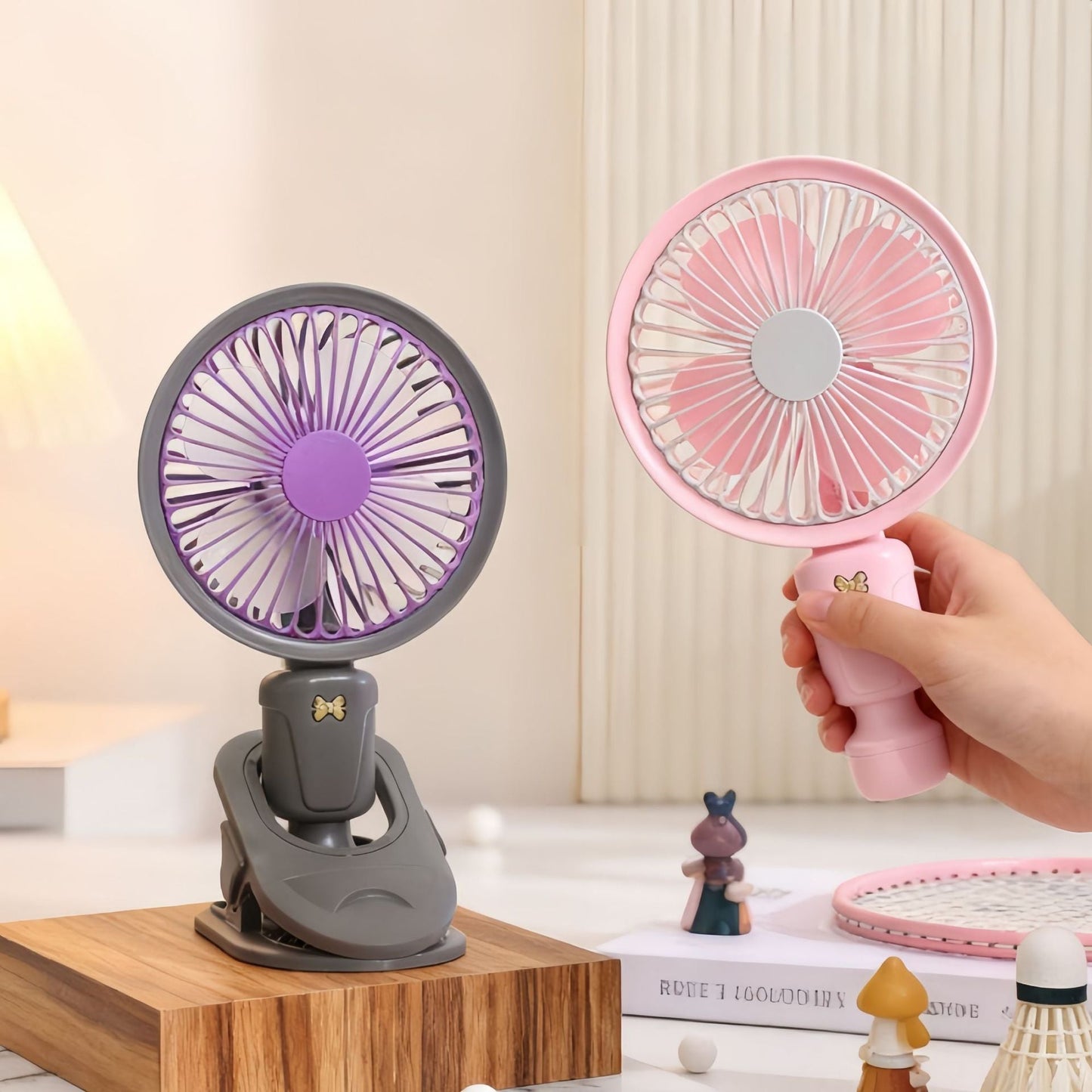 Tragbarer USB Tischventilator für Frauen mit flexiblem Klemm-System Brehn