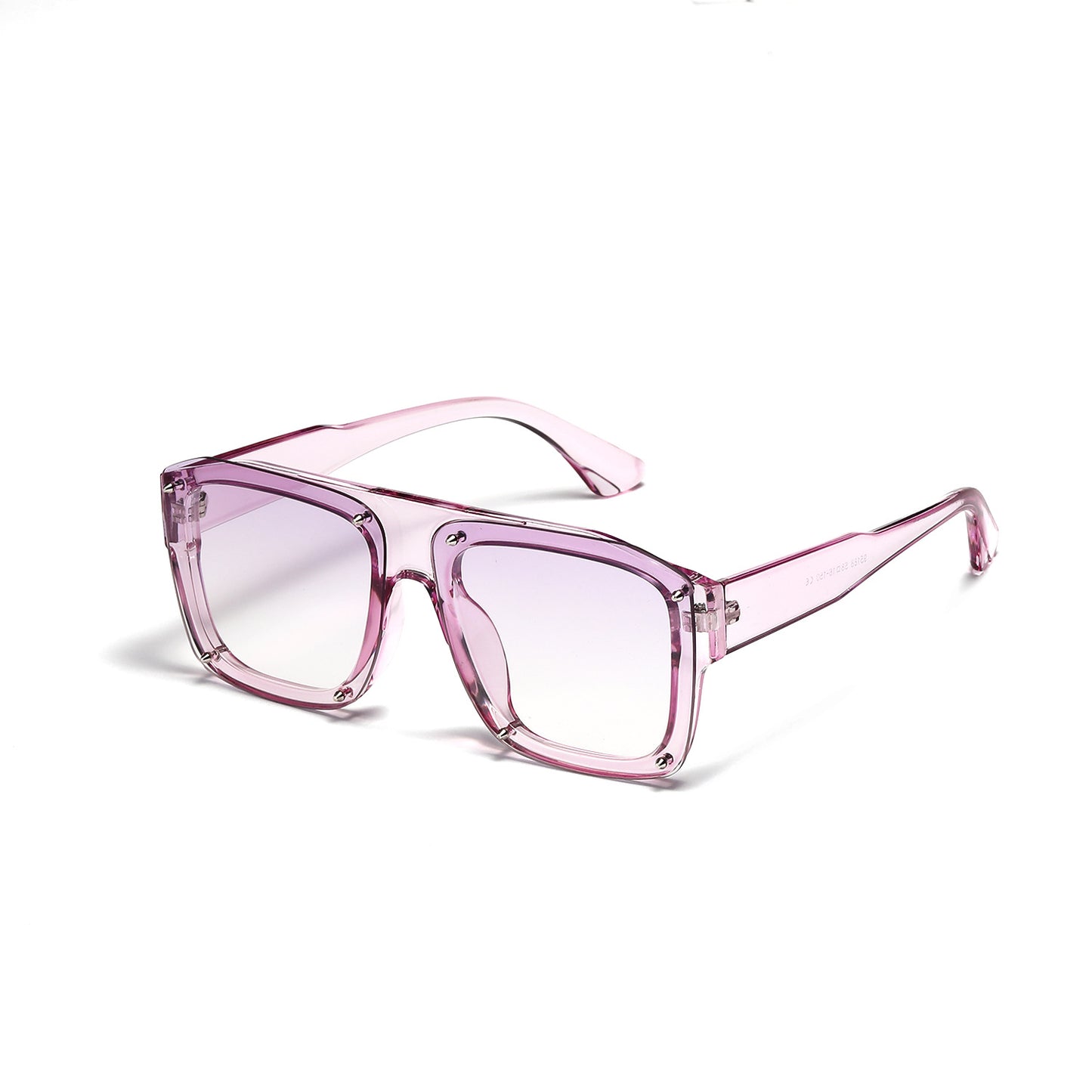Damen Square-Sonnenbrille mit modischem transparentem Rahmen Brehn