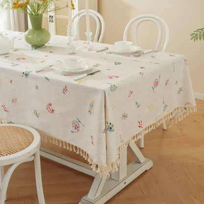 Bestickte Obstdesign Tischdecke
