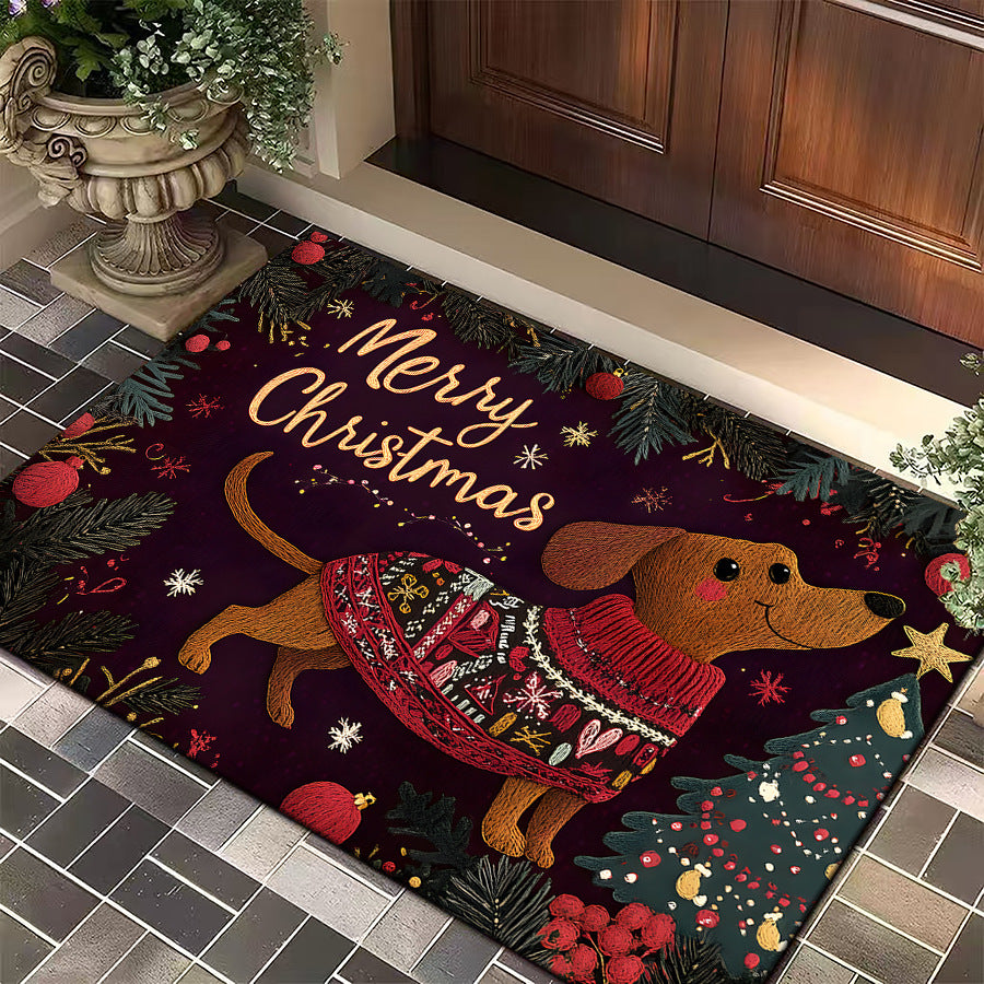 Dekorativer Weihnachtsmotiv-Eingangsteppich Brehn