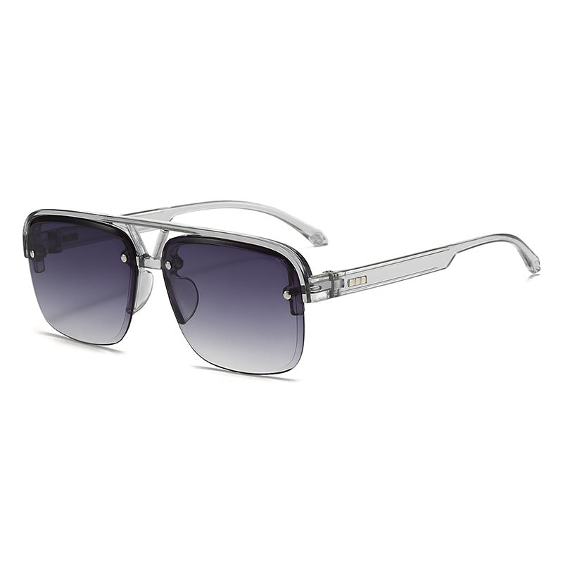Damen modische quadratische Sonnenbrille mit transparentem Rahmen Brehn