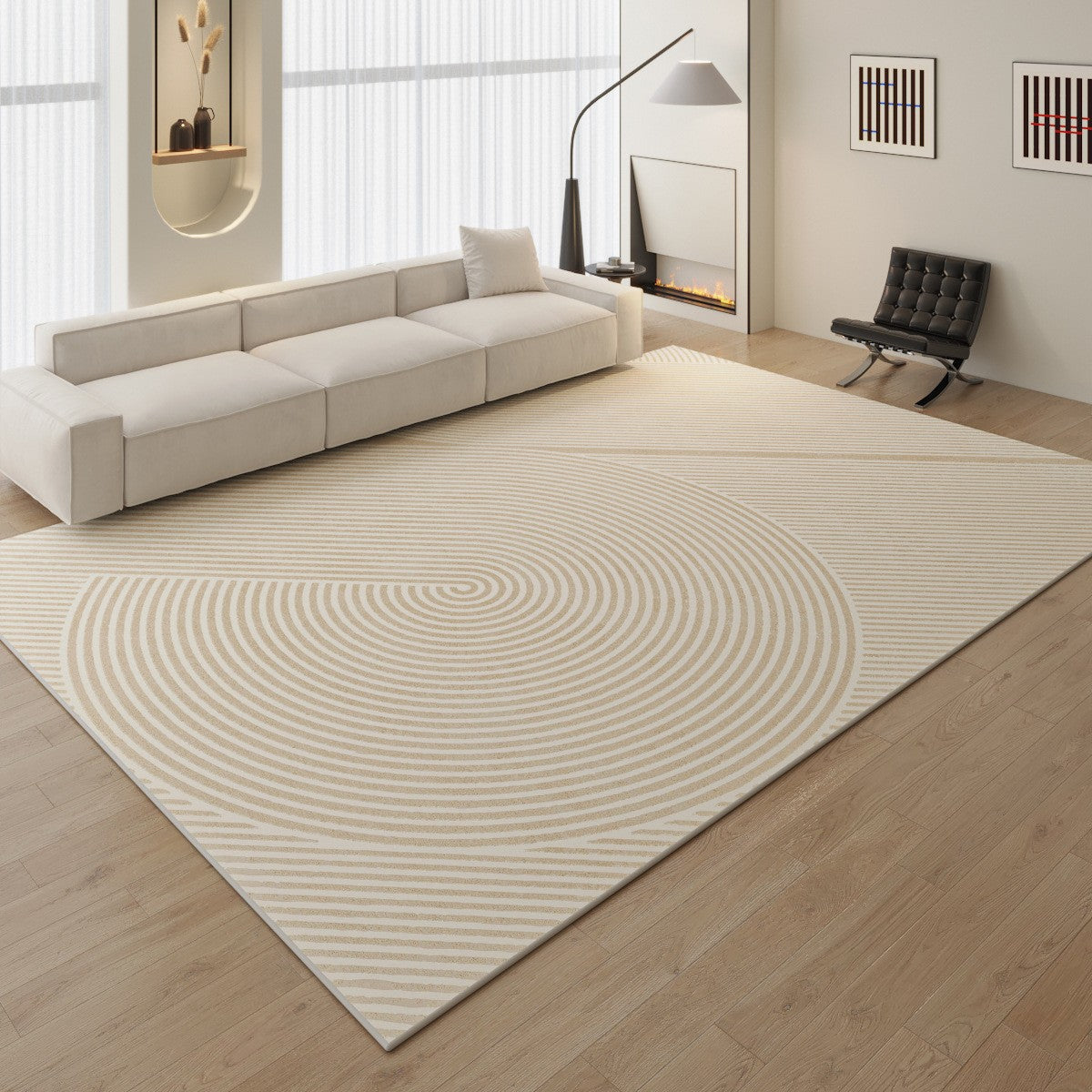 Minimalistischer strukturierter Teppich