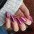 Hochglänzendes mandelförmiges Press-On-Nagelset Brehn