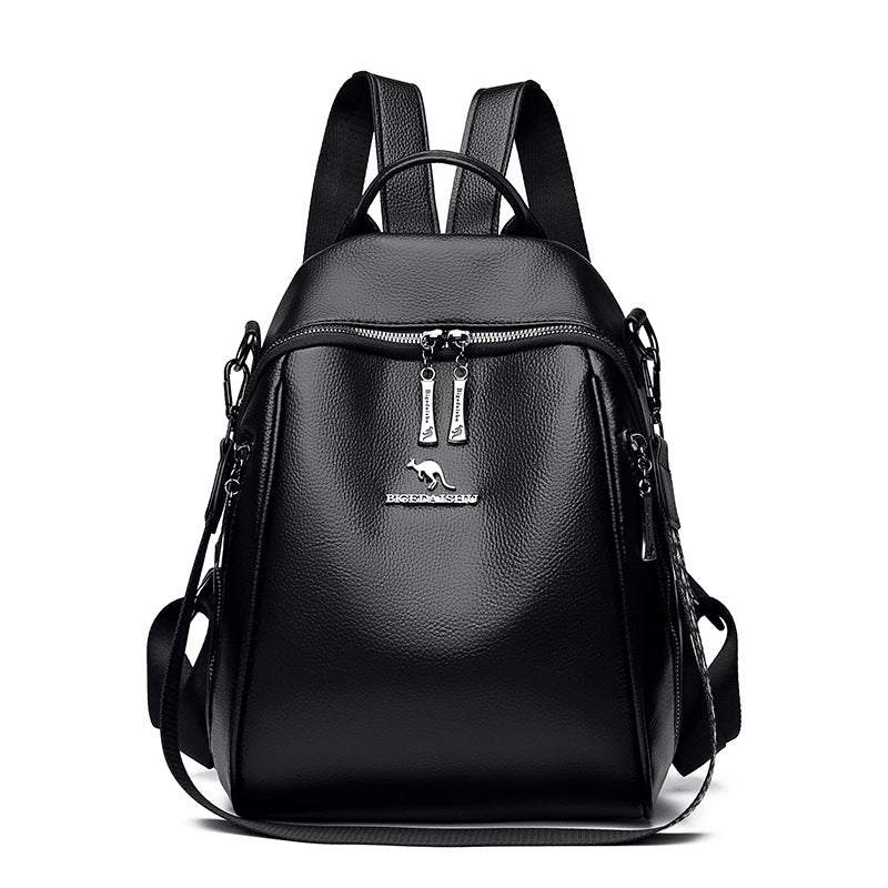 Chic Multifunktionaler Leder-Rucksack