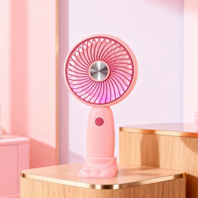 Damen Tragbarer Tischventilator mit LED-Beleuchtung und ergonomischem Design Brehn