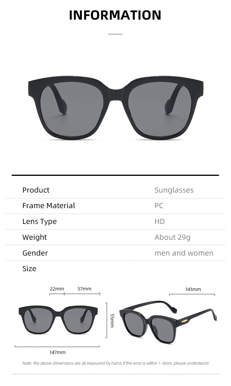 Damen klassische Sonnenbrille mit modernem Oversized-Rahmen Brehn