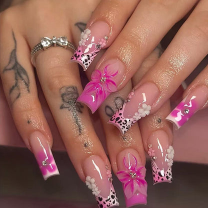 3D Floral Akzent Acryl Nagelverlängerungen Brehn