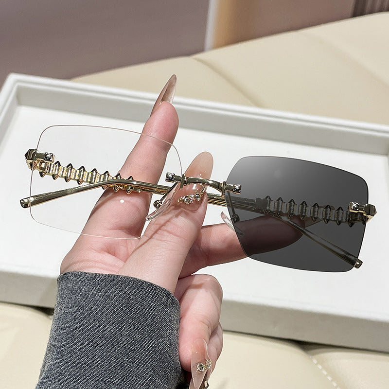 Damen extravagante quadratische Brille Brehn