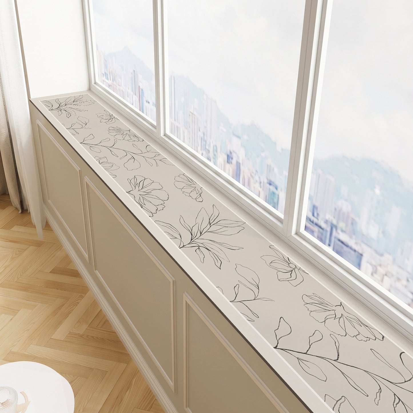 Blumenmuster dekorative Fensterbankmatte Brehn