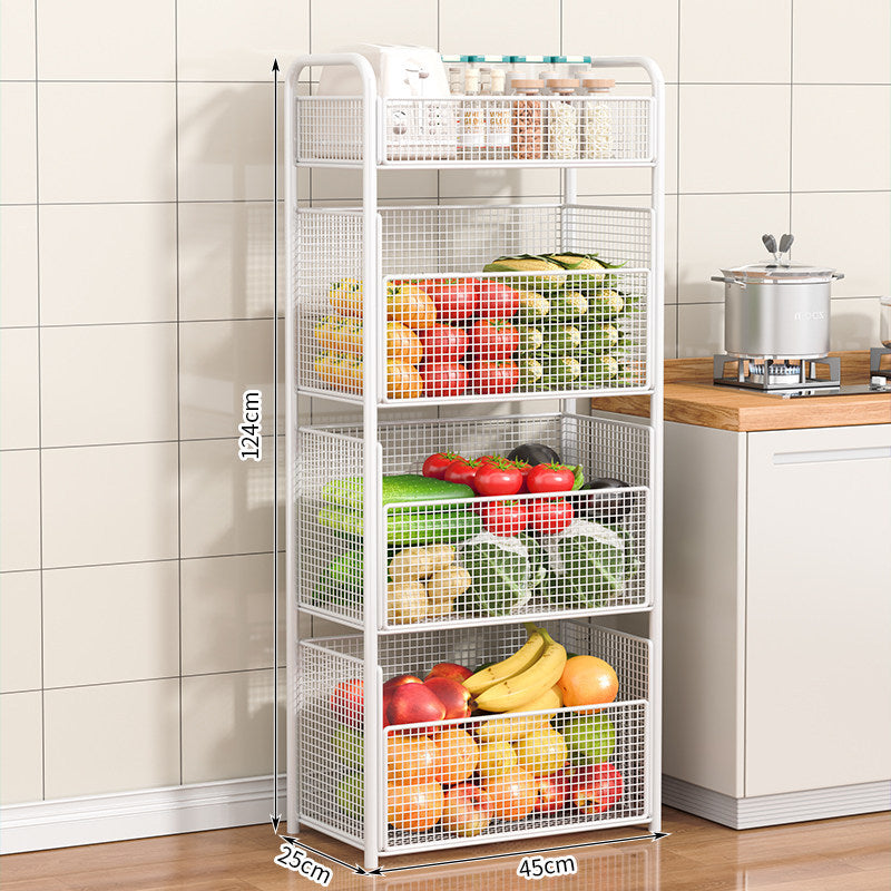 Rolling Kitchen Storage Cart mit Netzkorb Brehn
