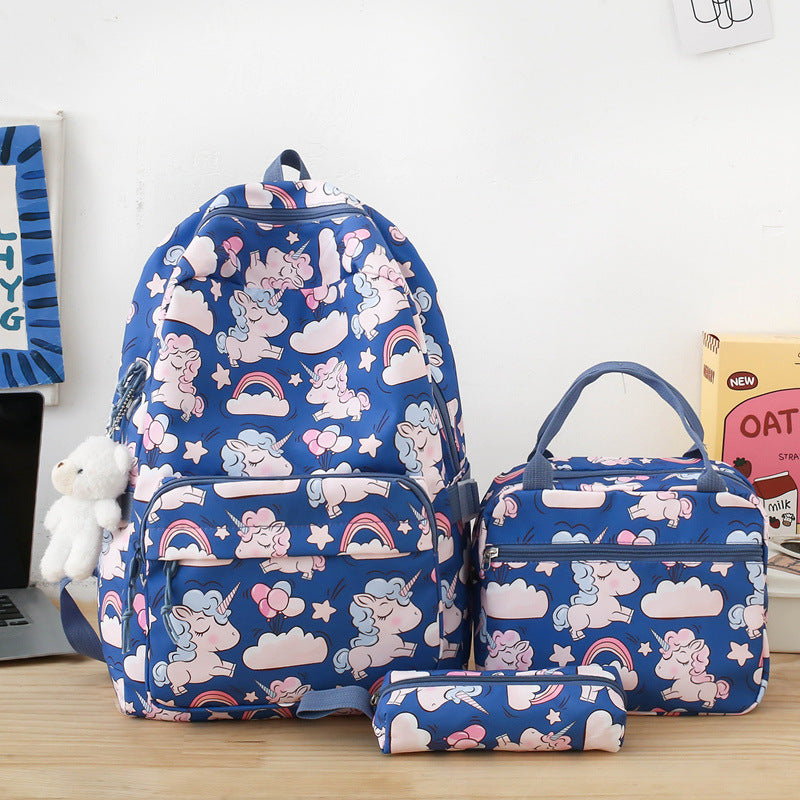 Rucksackset mit Buntem Einhorn-Motiv Brehn