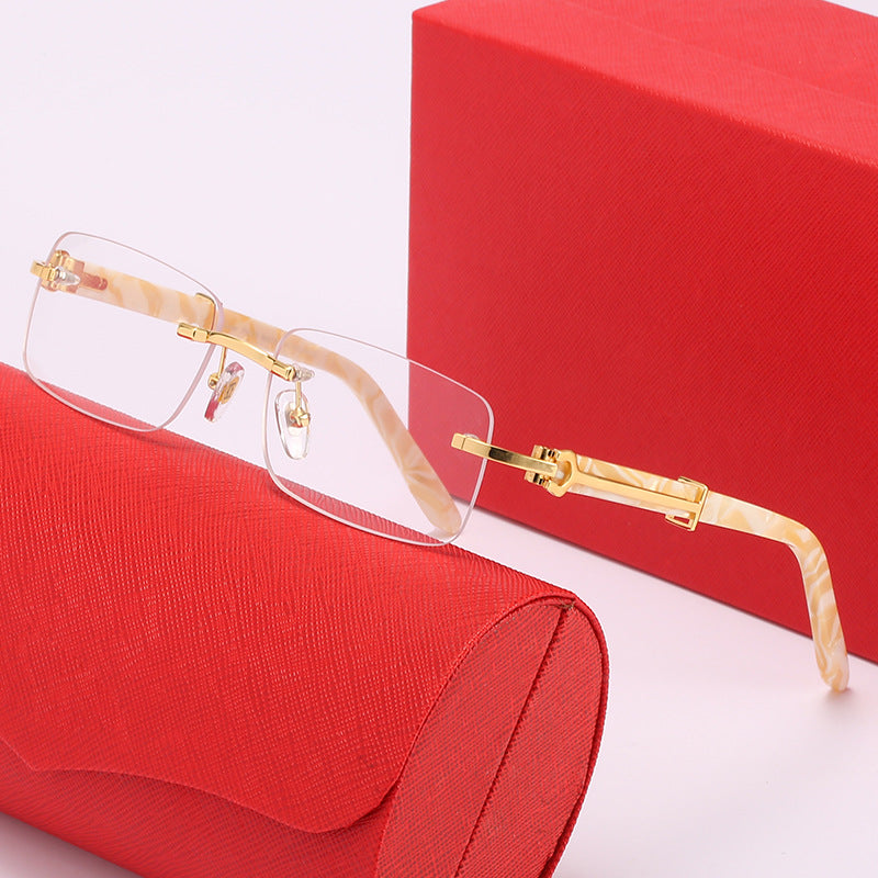 Damen elegante Rechteckige Brille Brehn