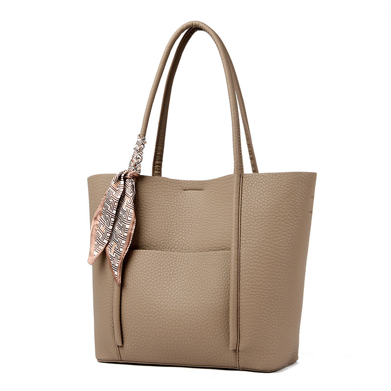 Texturierte Leder-Shopper-Tasche Brehn