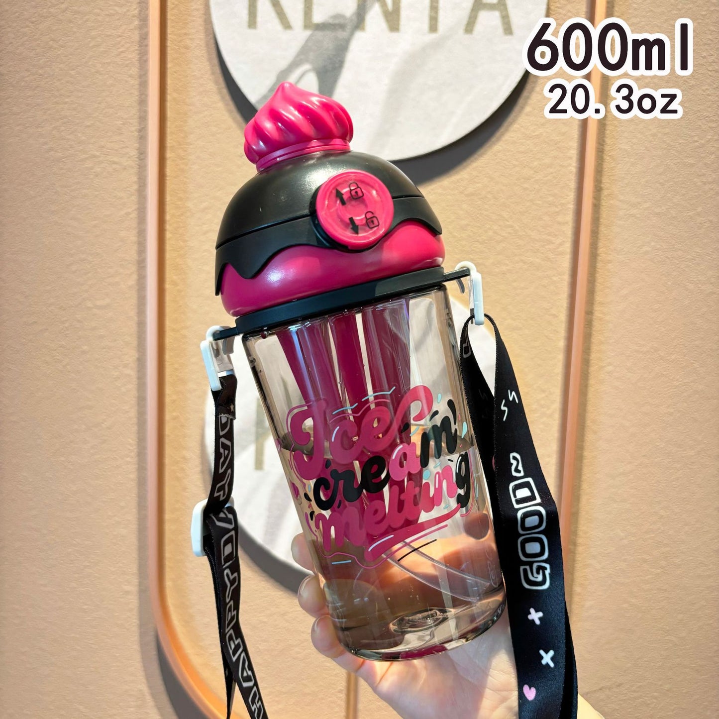 Damen kreative Trinkflasche im Eiskrem-Design Brehn