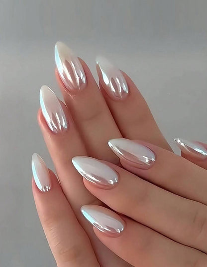 Glänzende Stiletto Press-On Nageltipps Brehn