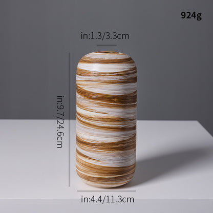 Künstlerische Spiraldesign Keramikvase Brehn