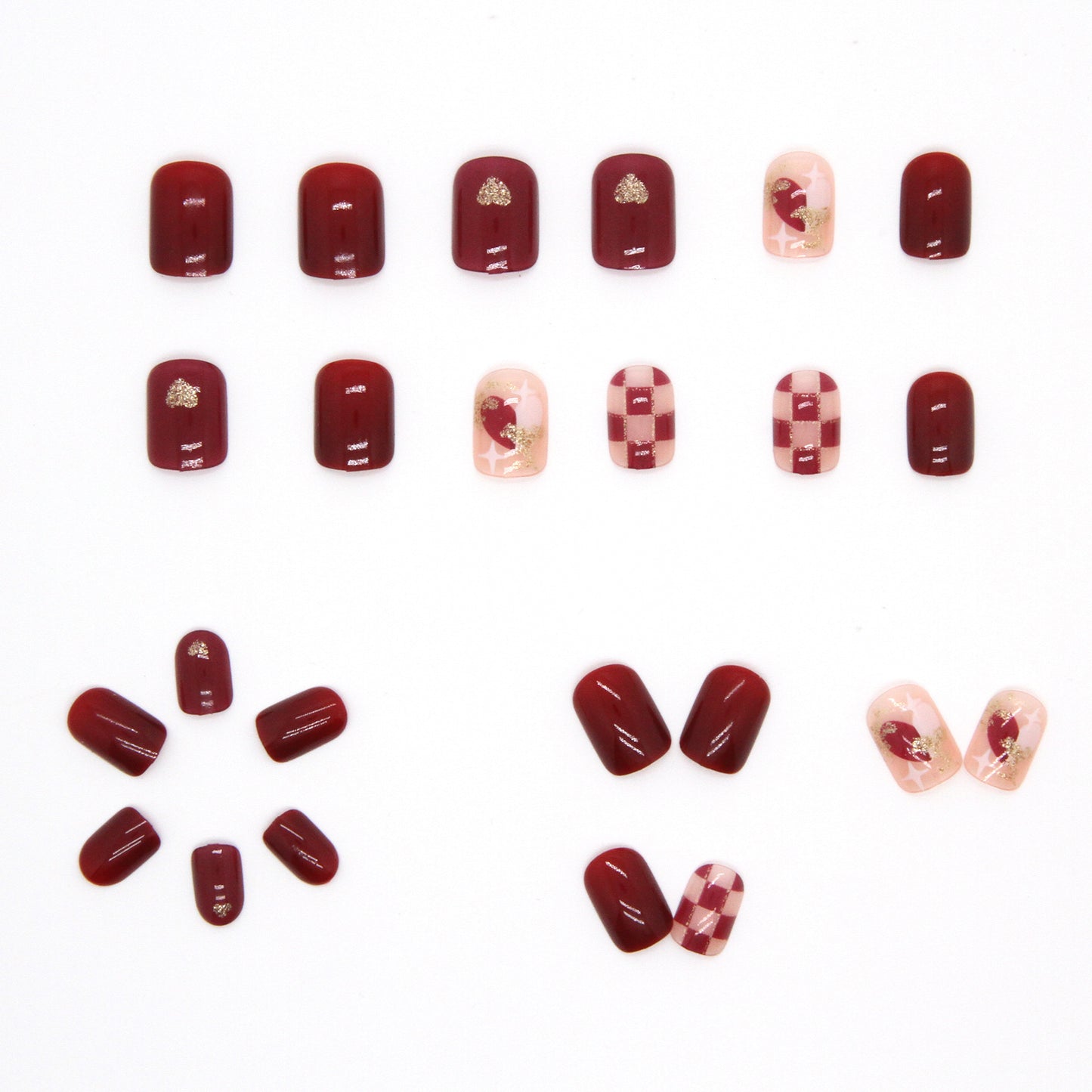 Künstlerisches Design Press-On Nagelset Brehn