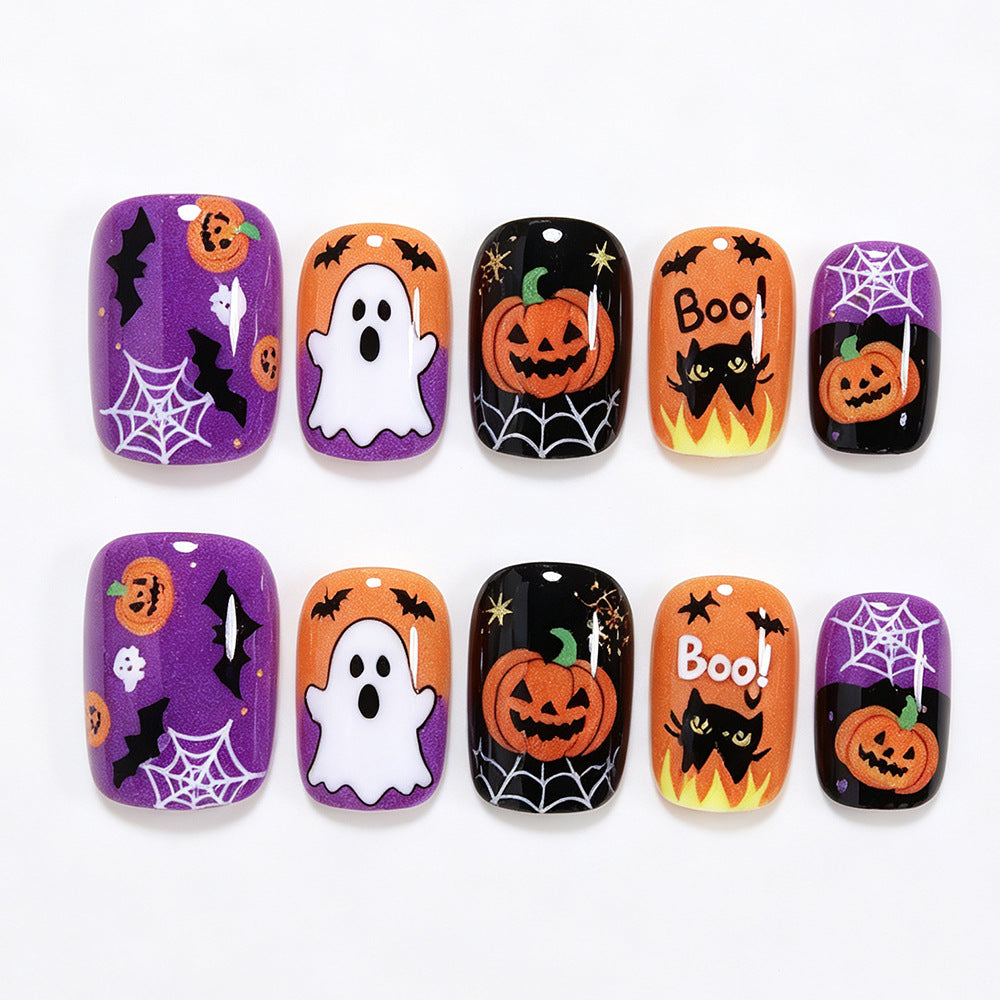 Halloween-Themen Dekorative Press-On Nagelkunst Brehn