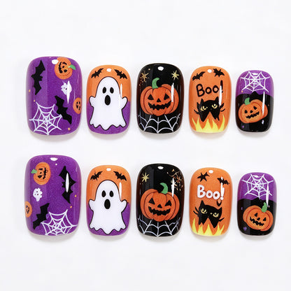 Halloween-Themen Dekorative Press-On Nagelkunst Brehn