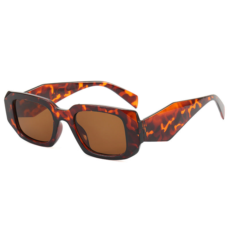 Damen modische quadratische Sonnenbrille mit trendigem Schildpatt-Design Brehn