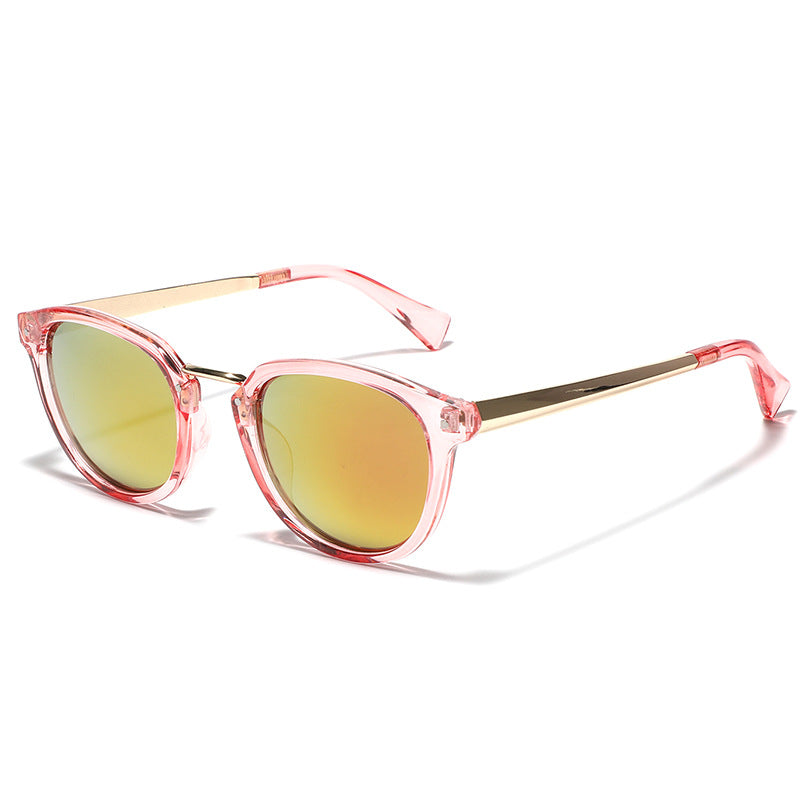 Damen modische Sonnenbrille mit buntem, verspiegeltem Gläsern und elegantem Rahmen Brehn