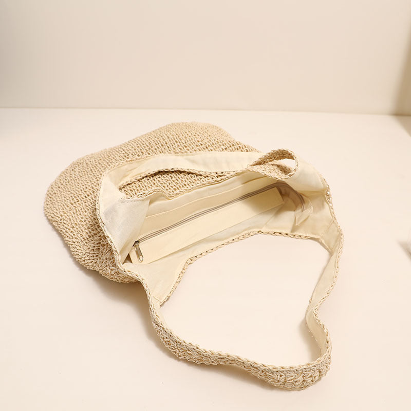 Geräumige und Handgefertigte Basttragetasche mit Komfortablem Schultergurt Brehn