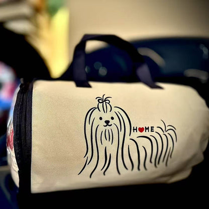 Übergroße Chenille Jacquard-Decke mit cartoonhaftem Welpenmotiv