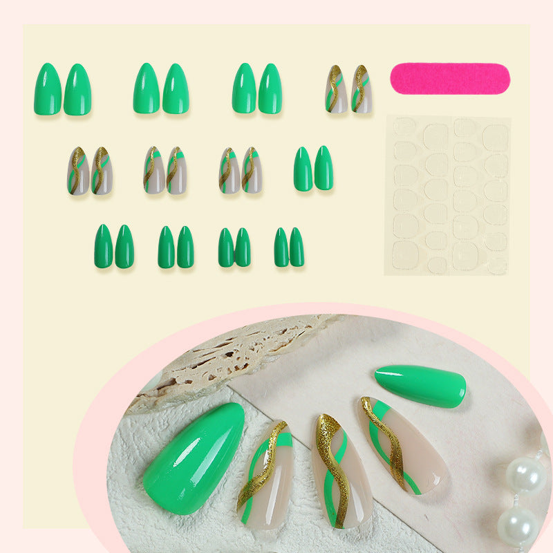 Eleganter Stiletto Press-On Nail Set Brehn