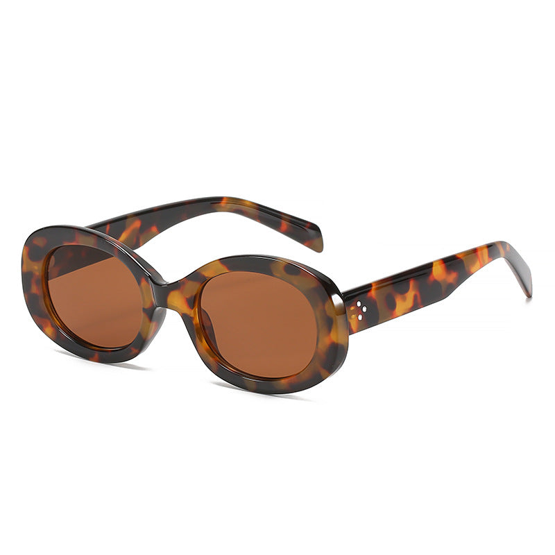 Vintage-Stil Ovalrahmen Sonnenbrille Brehn