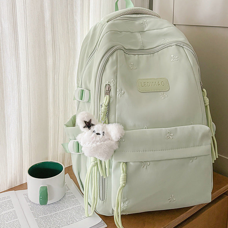 Stylischer Mehrfach-Taschen-Rucksack mit Anhänger Brehn