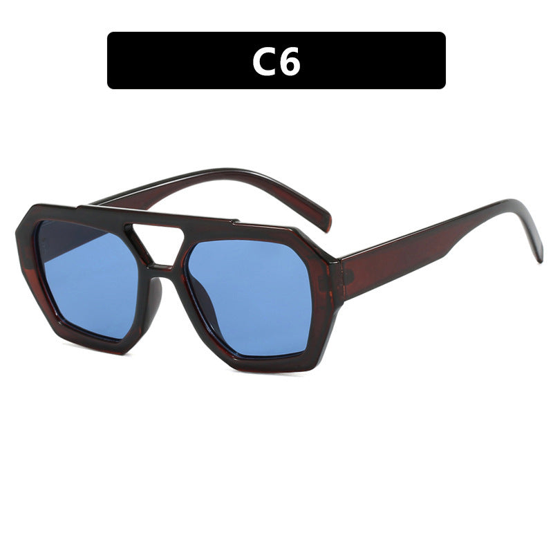 Damen geometrische Sonnenbrille aus robustem Kunststoff mit polarisierten Gläsern Brehn