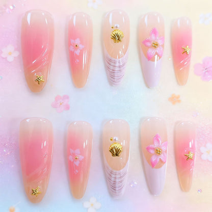 Blumen-Design Acryl-Nagelverstärkungen Brehn