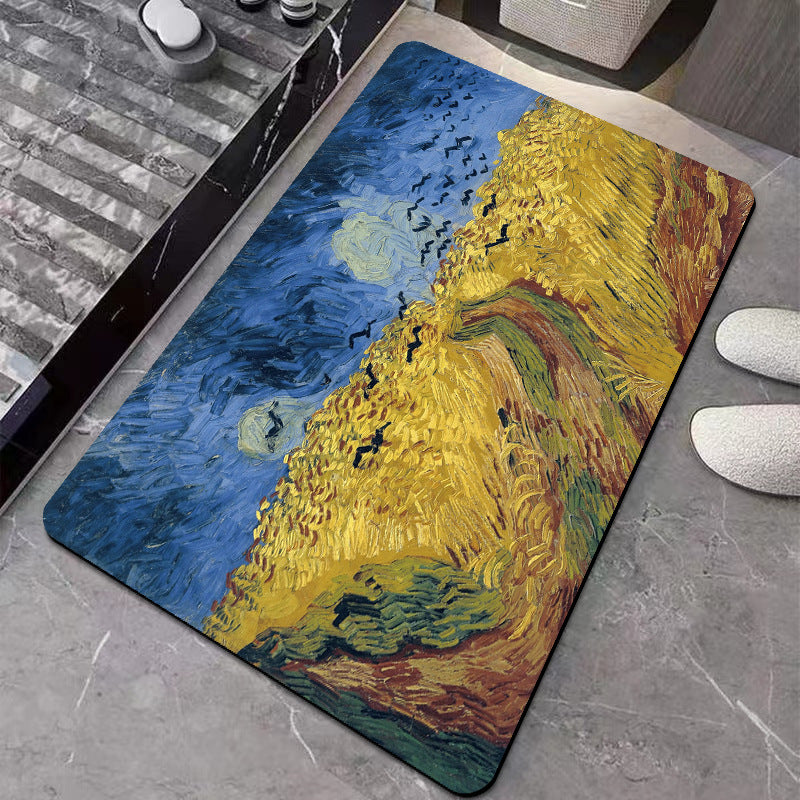Kunstöl Malerei Badmatte