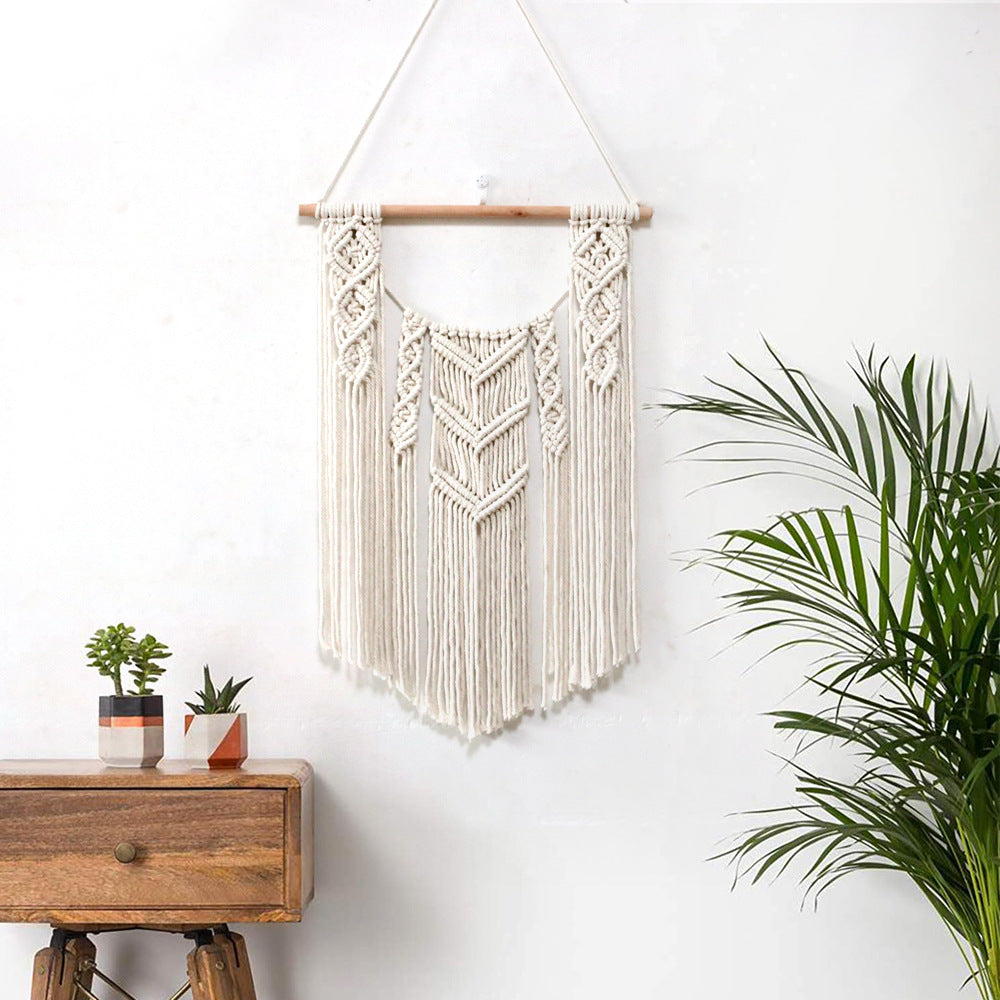 Macramé Wanddekoration mit kreativen Fransen