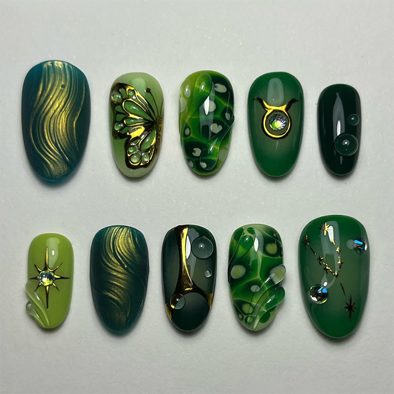 Themenbezogenes Unterwasser-Nagelkunst Press-On Set Brehn