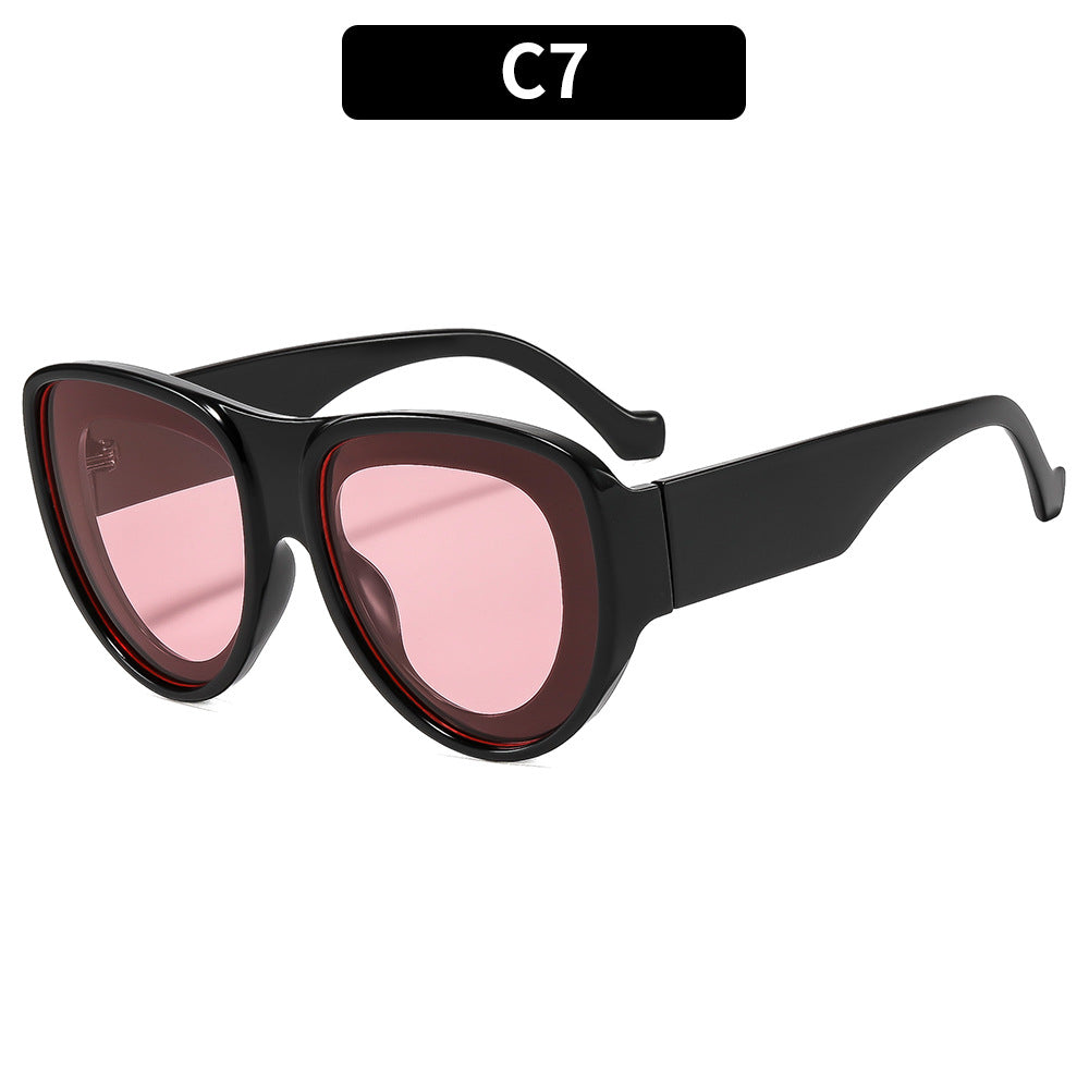 Vintage-inspirierte Übergroße Katzenaugen-Sonnenbrille