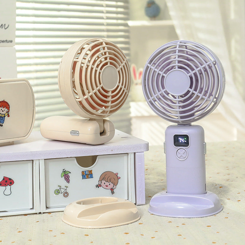 Damen Tragbarer Mini-USB-Ventilator mit LCD-Display Brehn