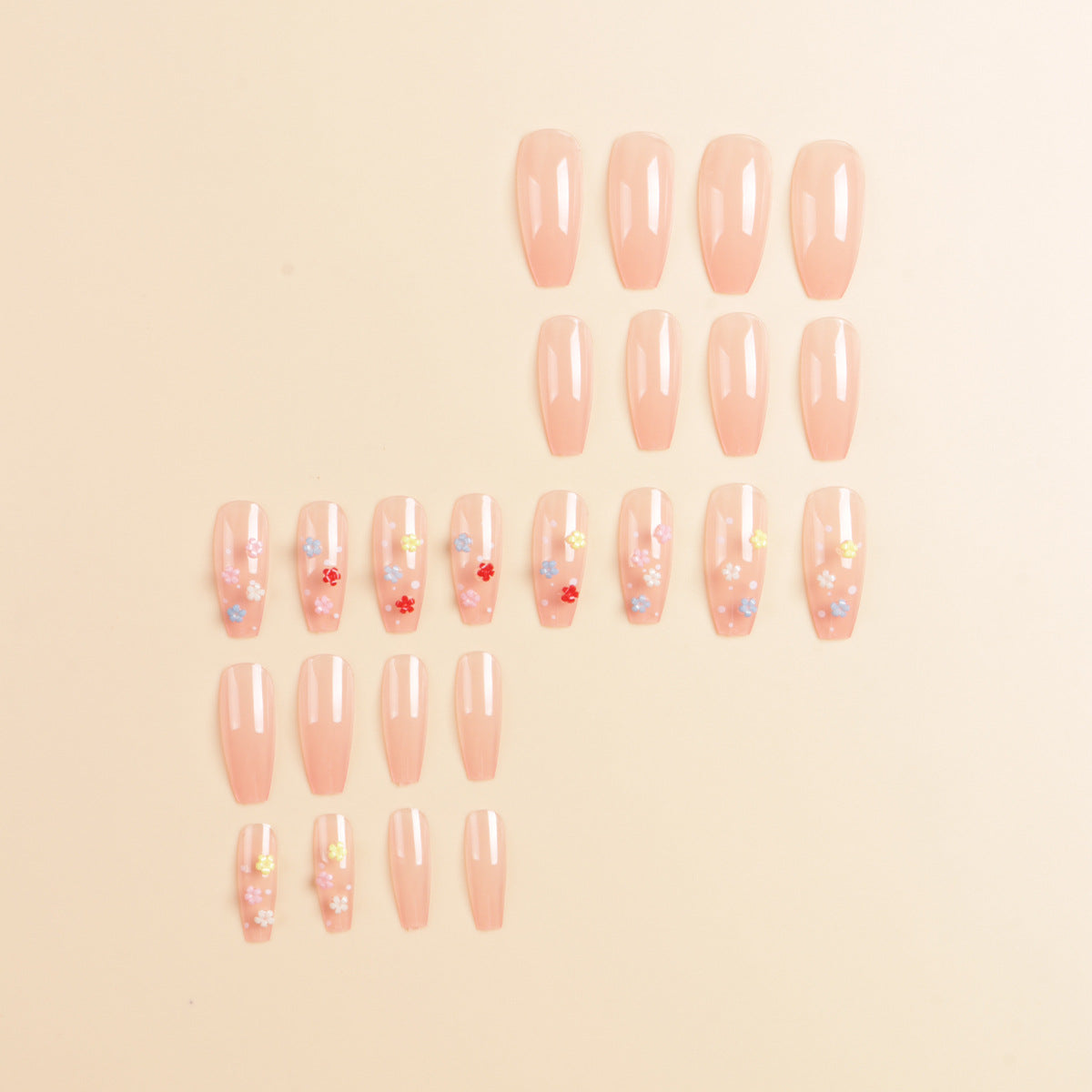 Floral Design Press-On Nagelset Brehn